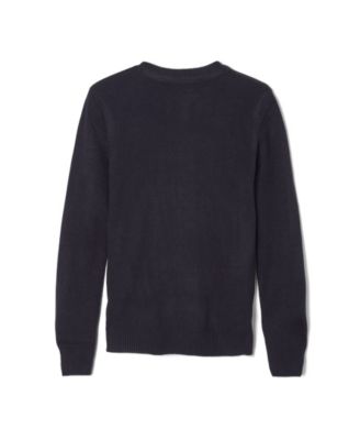 Little Girls Anti-Pill Crew Neck Cardigan Sweater