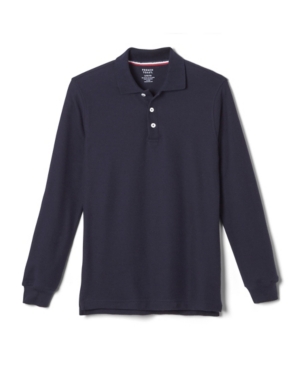 French Toast Big Boys Long Sleeve Pique Polo Shirt