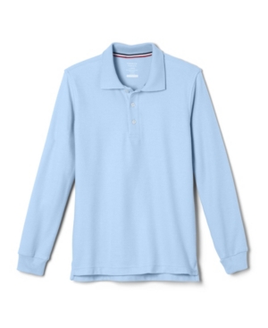 French Toast Big Boys Long Sleeve Pique Polo Shirt