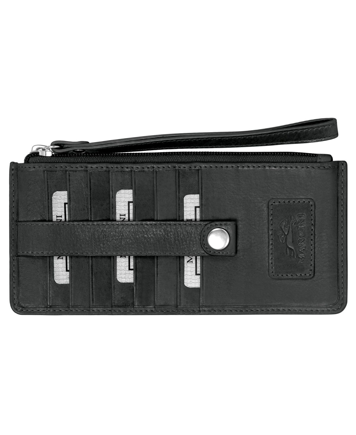 Casablanca Collection Rfid Secure Ladies Wristlet/Wallet - Black