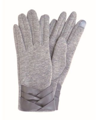 Women's Pleated Cuff Jersey Touchscreen Gloves
