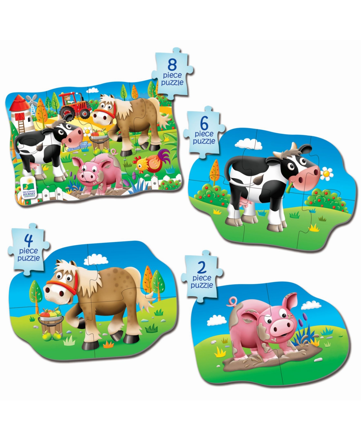 The Learning Journey Kids' My First Puzzle Sets 4 In A Box Puzzles- Farm In Multi