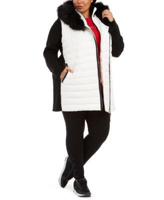 macy's calvin klein plus size coats