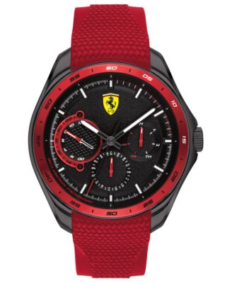 Ferrari Men's Speedracer Red Silicone Strap Watch 44mm