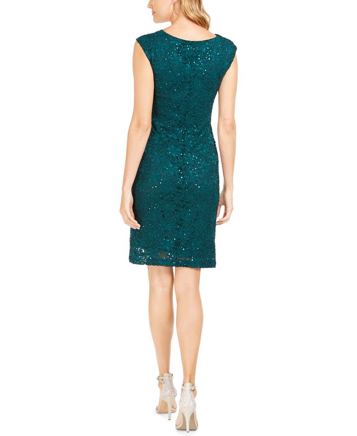 Connected Sequined Lace Sheath Dress - Macy's