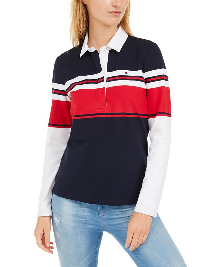 Tommy Hilfiger 3-Button Rugby Polo Shirt, Created for Macy's & Reviews ...