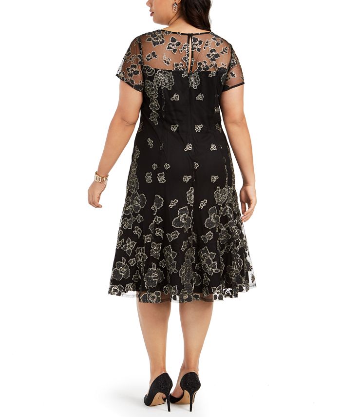 SL Fashions Plus Size MetallicGlitter Dress Macy's