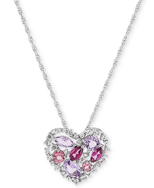 image of Multi-Gemstone Open Heart 18