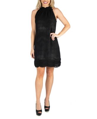 macy's black halter dress
