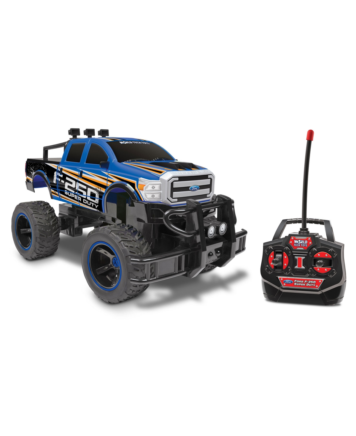 Ford F-250 Super Duty 1:14 Electric Rc Car Monster Truck, Color Varies In Red,green Or Blue