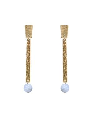 image of Stephanie Kantis Quake in Blue Chalceondy Stone Earring