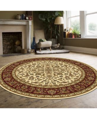 CLOSEOUT! 1318/1516/IVORY Navelli Ivory/ Cream 5'3" x 5'3" Round Area Rug