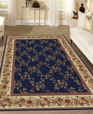 CLOSEOUT! 1590/4003/NAVY Pesaro Blue 7'9" x 11' Area Rug
