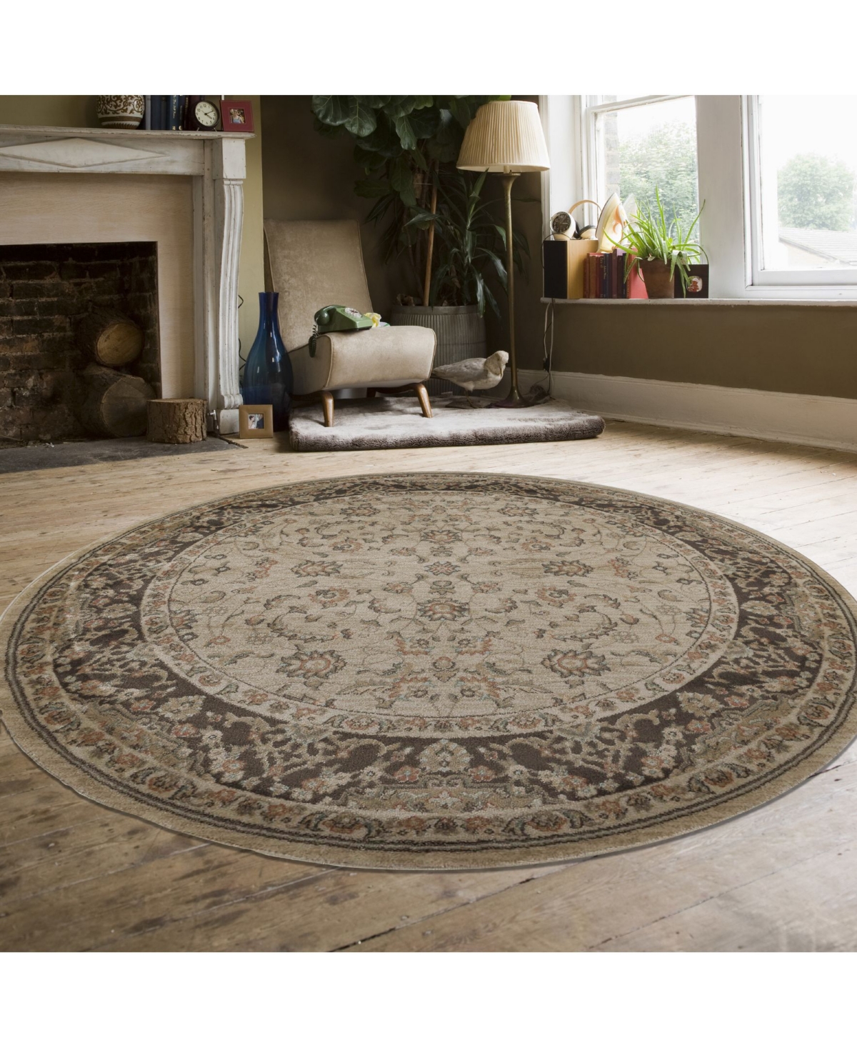 Closeout! Km Home 3810/0034Gerola Ivory/ Cream 5'3