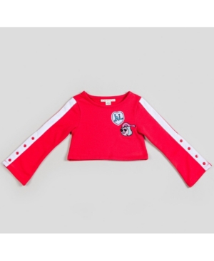 image of Girl-s Patchwork Bell Sleeve Top