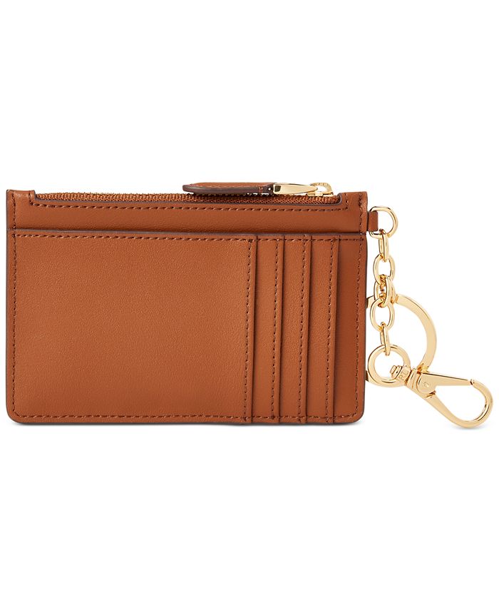 Lauren Ralph Lauren Leather Zip Card Case & Reviews - Handbags ...