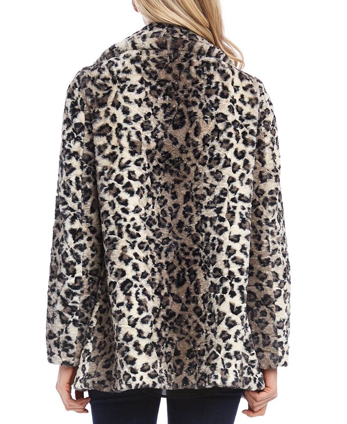 Karen Kane Leopard-Print Faux-Fur Jacket - Macy's