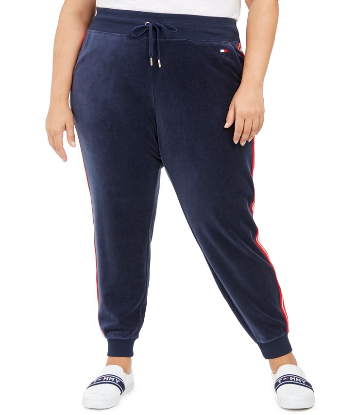 tommy hilfiger velour tracksuit womens