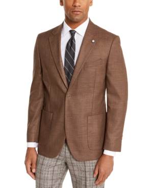 Nautica Men's Modern-fit Active Stretch Woven Solid Sport Coat In Taupe
