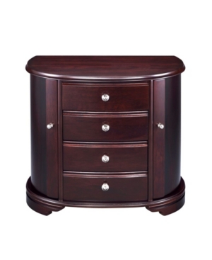 Pko Inc. Classic Charming Wooden Jewelry Box In Dark Brown