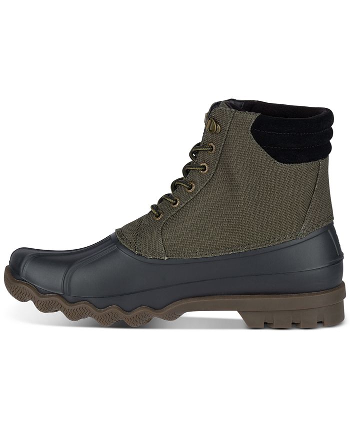 Stivali Da Pioggia Uomo Sperry Avenue Duck, Verde, In Gomma, Nuovo In Confezione