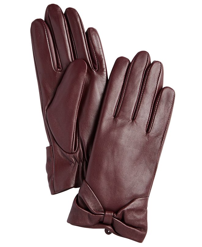 Charter Club Leather Bow Glove, Created for Macy's & Reviews Handbags