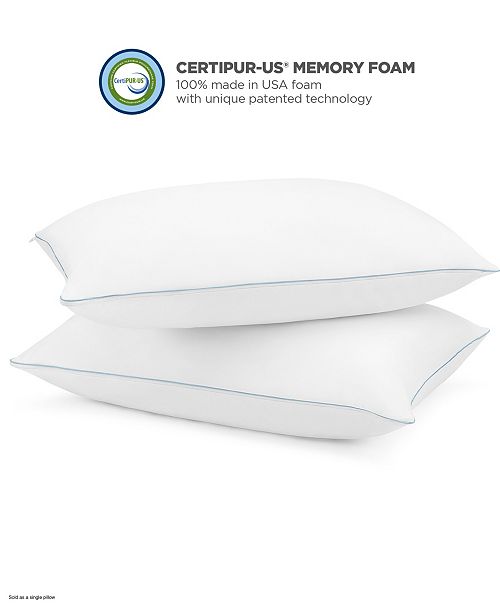 Great Sleep Twice Cool Premium Memory Foam Core Standard Queen