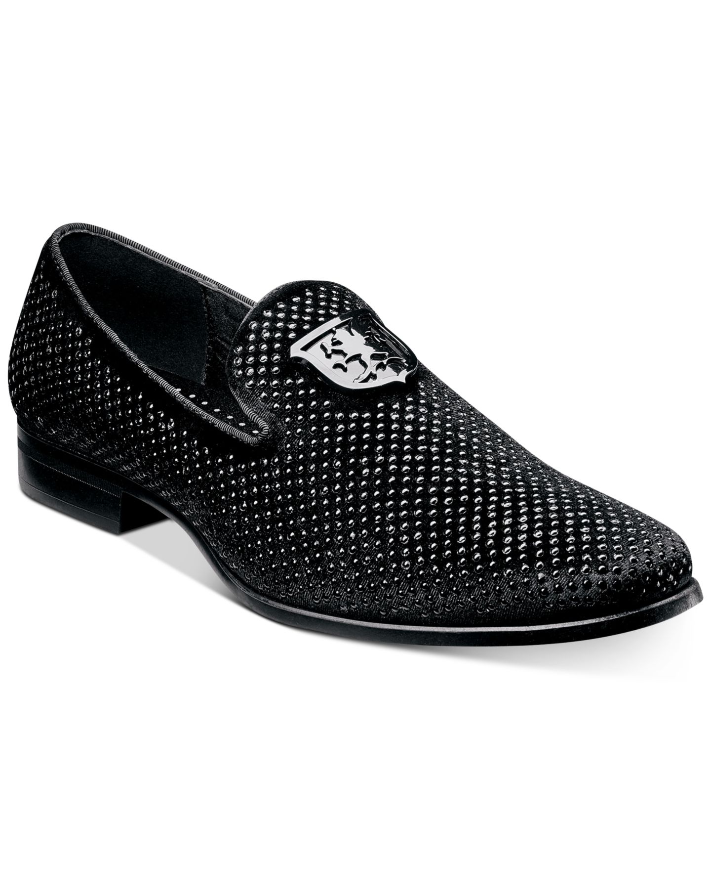 Мужские туфли Stacy Adams Swagger Studded Ornament Slip-on Loafer, цвет: Чёрный — фото 1
