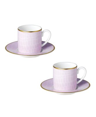 Layla Espresso Cups Saucers - Set of 2