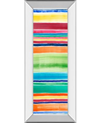 Cabana Panel I by Regina Moore Mirror Framed Print Wall Art - 18" x 42"