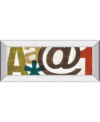 Punctuated III by Michael Mullan Mirror Framed Print Wall Art - 18" x 42"
