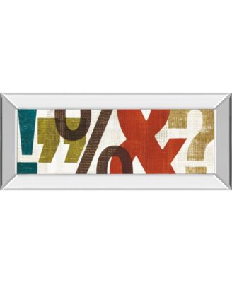 Punctuated Il by Michael Mullan Mirror Framed Print Wall Art - 18" x 42"