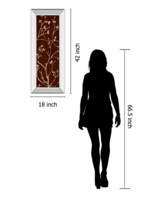 Branching Out I by Diane Stimson Mirror Framed Print Wall Art - 18" x 42"