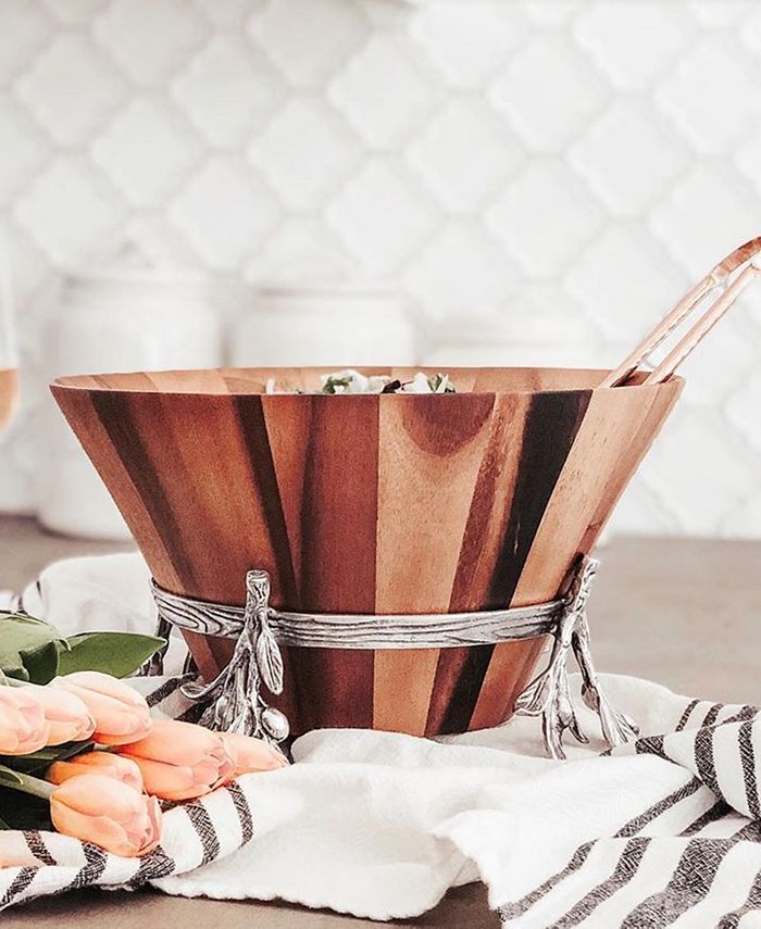 Auther Court Arthur Court Sand Cast Aluminum Forest Oak Leaf Wine