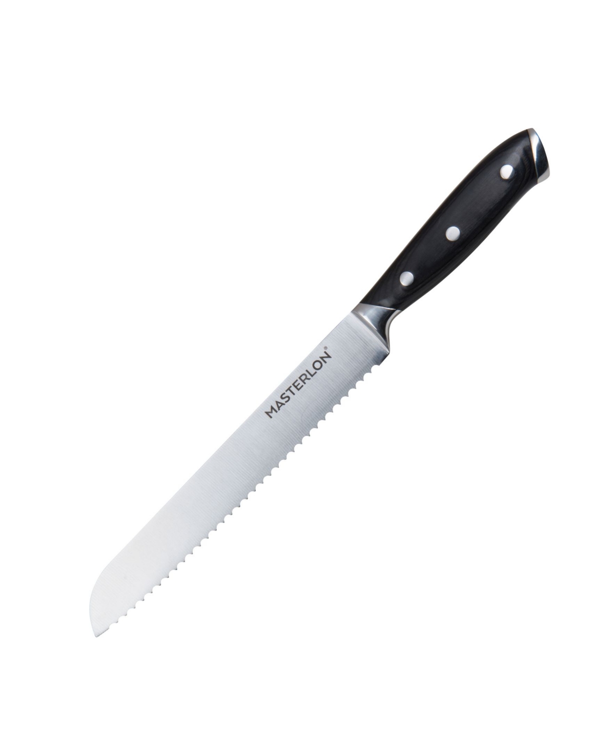 Masterpan Masterlon Triple Rivet Collection Bread Knife Stainless Steel Blade, 8"