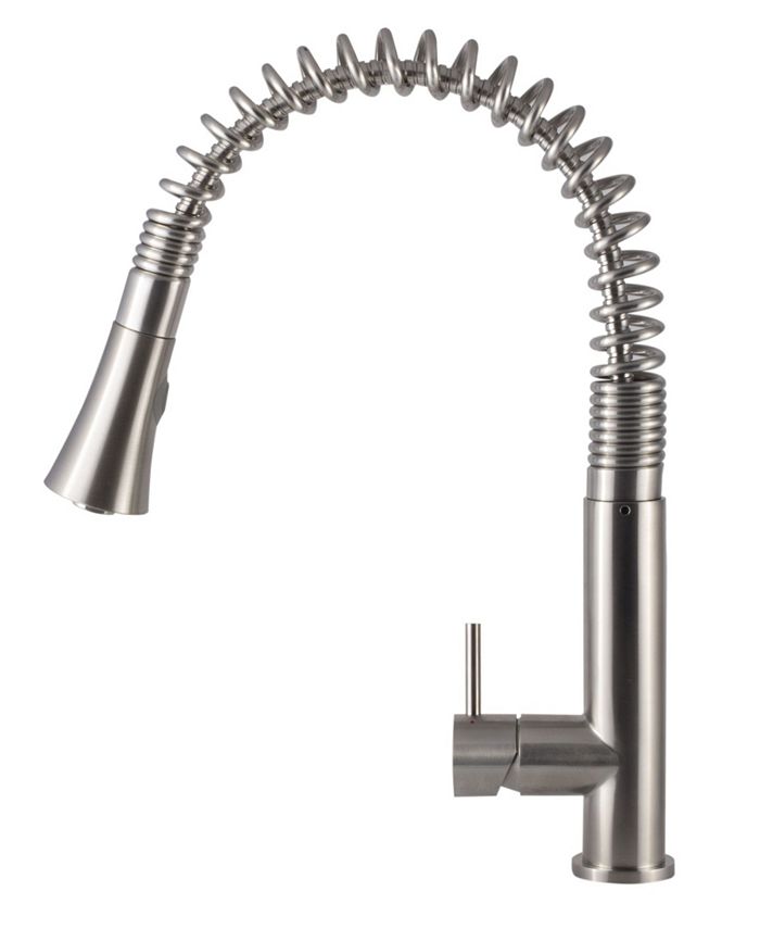 ALFI brand Solid Stainless Steel Commercial Spring Kitchen Faucet with
