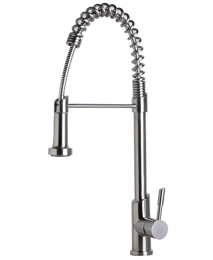 ALFI brand Solid Stainless Steel Commercial Spring Kitchen Faucet with