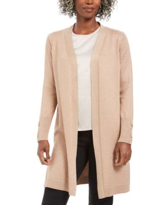 JM Collection - Lace-Up-Sleeve Cardigan