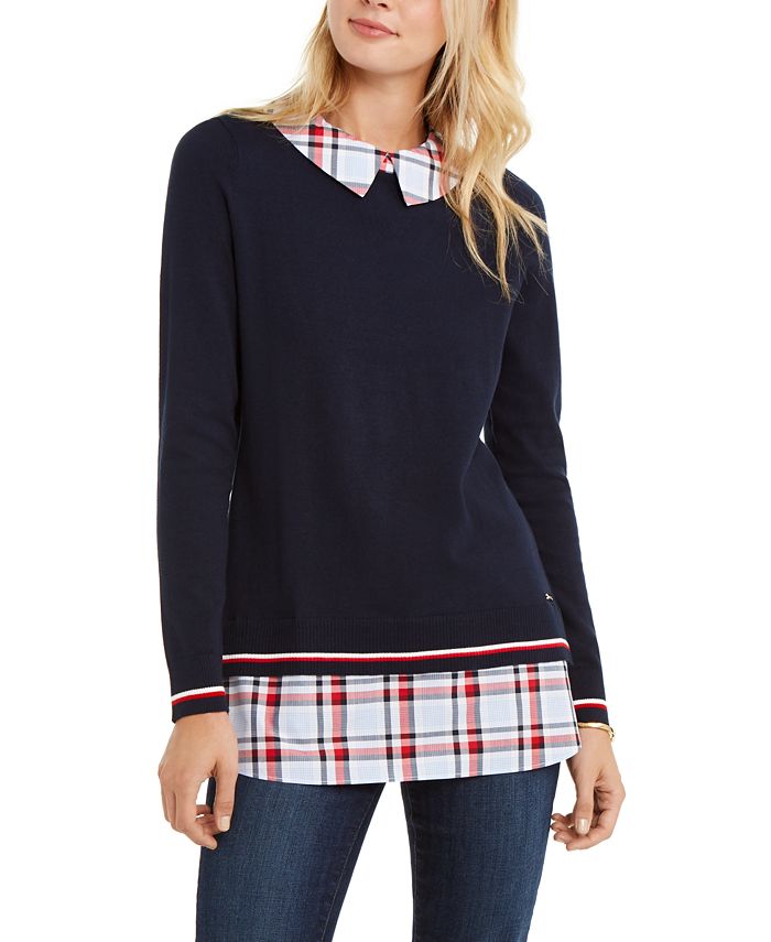 Tommy hilfiger on sale layered look sweater