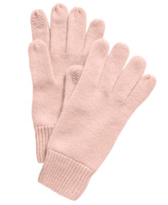 light pink winter gloves