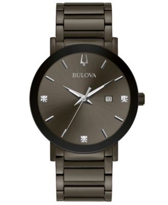 Bulova black diamond watch best sale