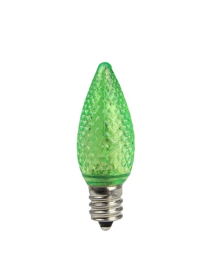 Northlight Pack Of 25 Faceted Led C7 Green Christmas Replacement Bulbs