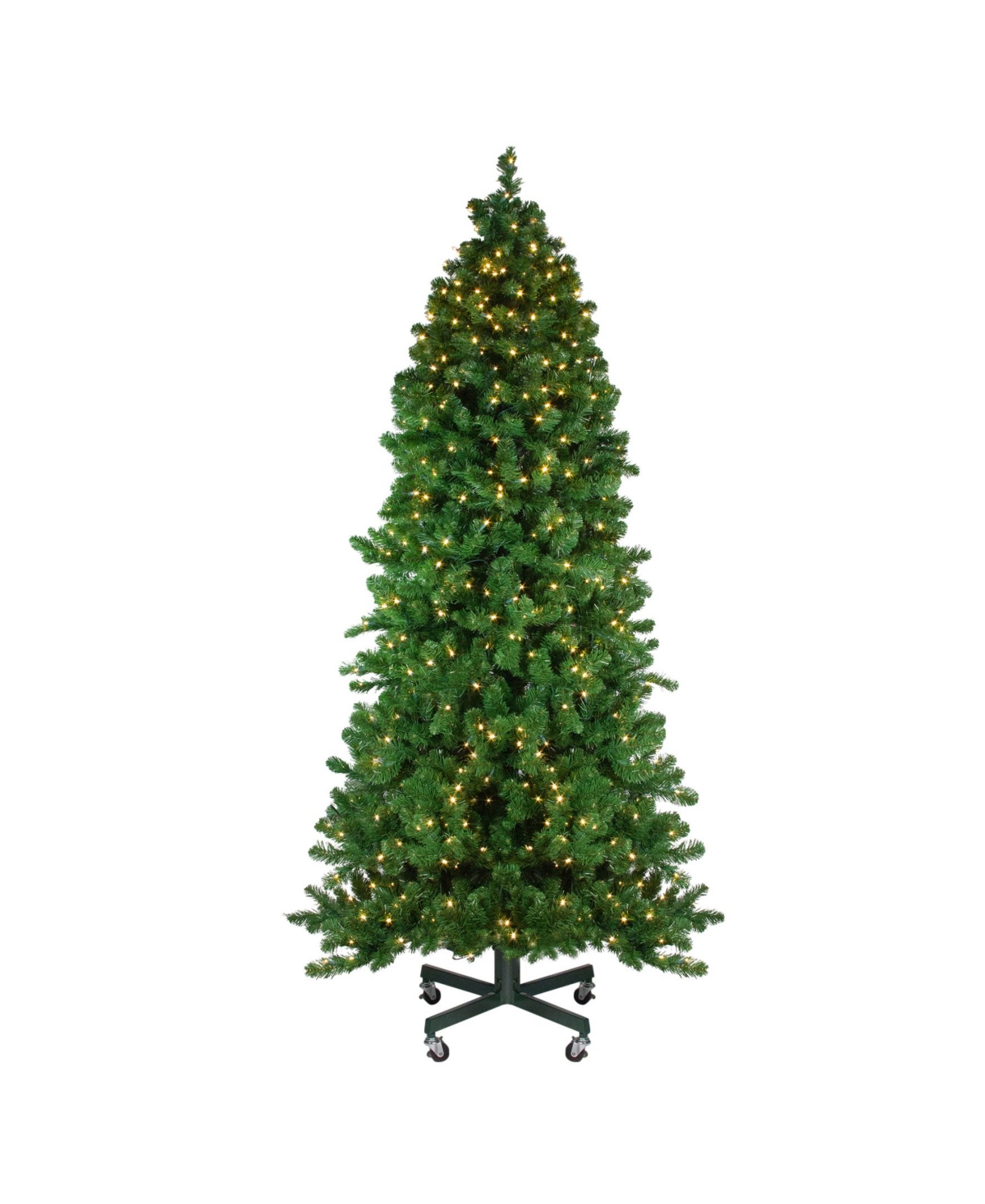 7.5' Pre-Lit Olympia Pine Artificial Christmas Tree - Warm White Led Lights - Green