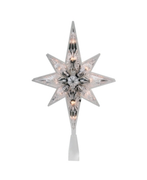 Northlight 10.75" Faceted Star Of Bethlehem Christmas Tree Topper In Clear