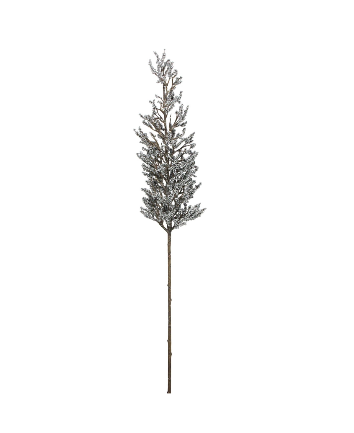 39" Silver Glittered Artificial Pine Spring Christmas Branch Spray - Silver