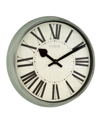 La Crosse Clock 404-3036G 14" Sage Grove Quartz Wall Clock