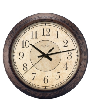 La Crosse Technology La Crosse Clock 404-2635 14" Savannah Quartz Wall Clock In Brown