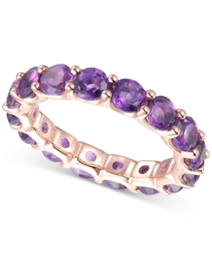 image of Blue Topaz Eternity Band (2-5/8 ct. t.w.) in 14k Yellow Gold-Plated Sterling Silver(Also Available In Amethyst, Citrine, Multi, Rhodolite Garnet, and Lab Created Opal)