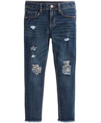 ripped jeans with sequins