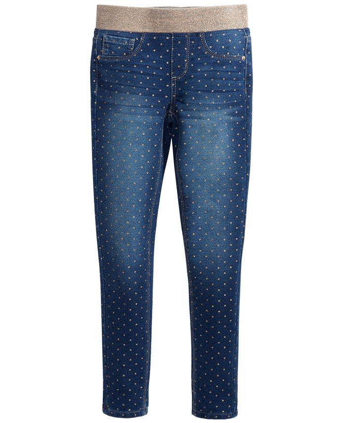 Imperial Star Big Girls Pull-On Dot-Print Jeans & Reviews - Jeans ...